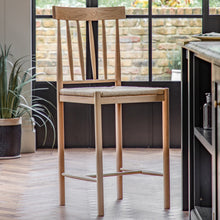 Load image into Gallery viewer, Nala Set of 2 Wooden Bar Stools in Natural