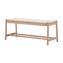 Load image into Gallery viewer, Nala Solid Oak Rope Dining Bench in Natural