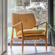 Load image into Gallery viewer, Ffion Boucle Armchair in Ochre