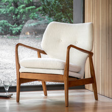 Load image into Gallery viewer, Ffion Boucle Armchair in Cream