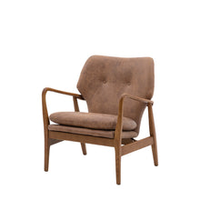 Load image into Gallery viewer, Ffion Leather Armchair in Brown