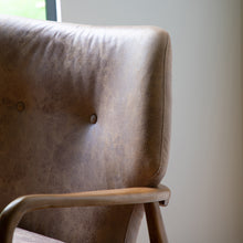 Load image into Gallery viewer, Ffion Leather Armchair in Brown