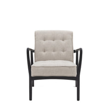 Load image into Gallery viewer, Edie Solid Oak Armchair in Black