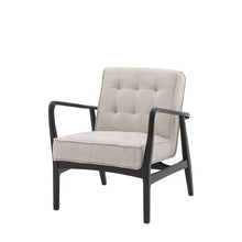Load image into Gallery viewer, Edie Solid Oak Armchair in Black