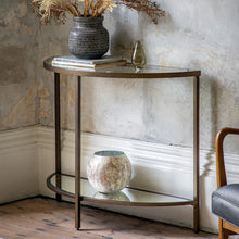 Load image into Gallery viewer, Enya Glass Console Table in Bronze