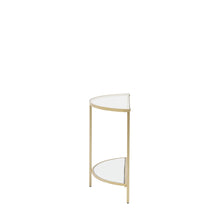 Load image into Gallery viewer, Enya Glass Console Table in Champagne Gold