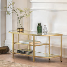 Load image into Gallery viewer, Enya Glass Media Unit in Champagne Gold