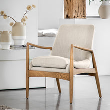 Load image into Gallery viewer, Robin Linen Armchair in Cream