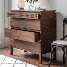 Load image into Gallery viewer, Hayleigh Mango Wood Four Drawer Chest of Drawers in Brown