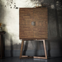 Load image into Gallery viewer, Hayleigh Tall Mango Wood Drinks Cabinet in Dark Brown