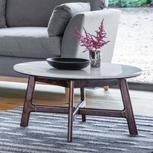 Load image into Gallery viewer, Linnea Round Marble Coffee Table in Dark Brown