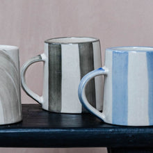 Load image into Gallery viewer, Hand-Painted Washed Stripe Chai Mug in Green