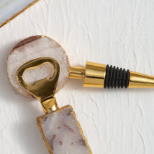 Load image into Gallery viewer, Megan Agate Opener & Stopper Set in Natural