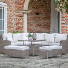 Load image into Gallery viewer, Valencia Outdoor Sofa Dining Set with Square Rising Table in Natural