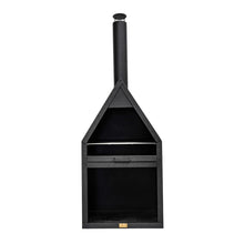 Load image into Gallery viewer, Ivyline Outdoor Henley Fireplace Black with Grill Iron