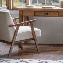 Load image into Gallery viewer, Larson Linen Armchair in Cream