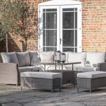 Load image into Gallery viewer, Valencia Outdoor Sofa Dining Set with Square Rising Table in Grey
