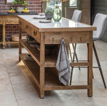 Load image into Gallery viewer, Toby Kitchen Island and Breakfast Bar in White