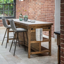Load image into Gallery viewer, Toby Kitchen Island and Breakfast Bar in White
