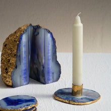 Load image into Gallery viewer, Megan Agate Candle Holder in Blue