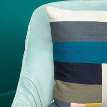 Load image into Gallery viewer, Gina Stripe Cushion in Blue