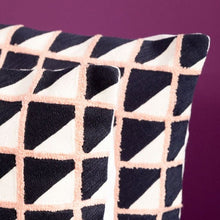 Load image into Gallery viewer, Gina Grid Design Cushion in Pink