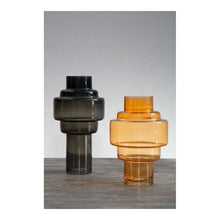 Load image into Gallery viewer, Petra Smoked Glass Vase in Black