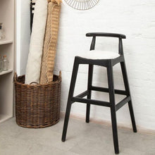 Load image into Gallery viewer, Urma Teak Bar Stool in Black