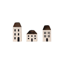 Load image into Gallery viewer, Karina Set of 3 House Candlestick Holders in Cream

