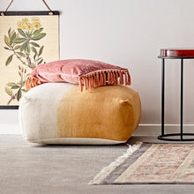 Load image into Gallery viewer, Cara Two-tone Pouffe in Orange
