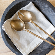 Load image into Gallery viewer, Forged Pair of Salad Servers in Brass
