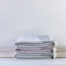 Load image into Gallery viewer, Fyn Geometric Throw in Sea Green
