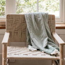 Load image into Gallery viewer, Fyn Geometric Throw in Sea Green
