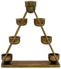 Load image into Gallery viewer, Ivyline Advent Countdown Candle Holder in Antique Brass
