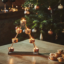 Load image into Gallery viewer, Ivyline Advent Countdown Candle Holder in Antique Brass
