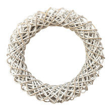 Load image into Gallery viewer, Ivyline Large Rattan Wreath in White
