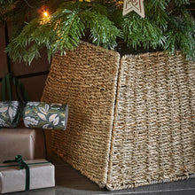 Load image into Gallery viewer, Ivyline Square Foldable Tree Skirt in Seagrass
