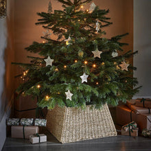 Load image into Gallery viewer, Ivyline Square Foldable Tree Skirt in Seagrass
