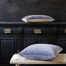 Load image into Gallery viewer, Misi Fjord Velvet Cushion in Blue
