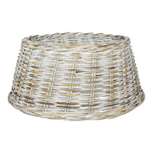 Load image into Gallery viewer, Ivyline Round Wicker Tree Skirt in White
