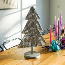 Load image into Gallery viewer, Ivyline Rattan Large Christmas Tree in White
