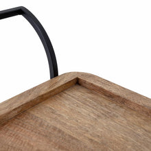 Load image into Gallery viewer, Ling Mango Wood Bar Cart in Brown
