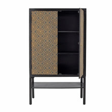 Load image into Gallery viewer, Lynne Mango Wood Patterned Cabinet in Black

