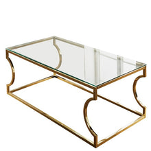 Load image into Gallery viewer, Inaya Glass Coffee Table in Gold
