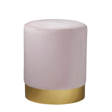 Load image into Gallery viewer, Rachelle Pink Velvet Pouffe
