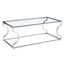 Load image into Gallery viewer, Inaya Glass Coffee Table in Silver
