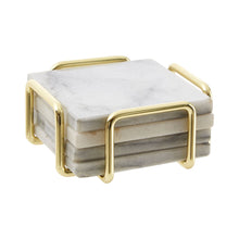 Load image into Gallery viewer, Cleo Marble Coaster in White
