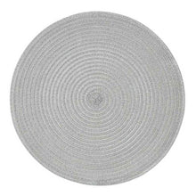 Load image into Gallery viewer, Greta Woven Round Placemat in Silver

