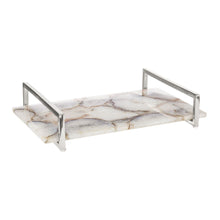 Load image into Gallery viewer, Eletta Agate Tray in White
