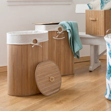 Load image into Gallery viewer, Talulla Oval Laundry Hamper in Natural
